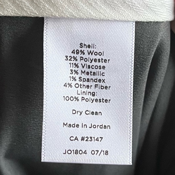 Talbots Wool Blend Metallic High Rise Straight Holiday Brown Office Pants Sz 10 - Picture 11 of 11